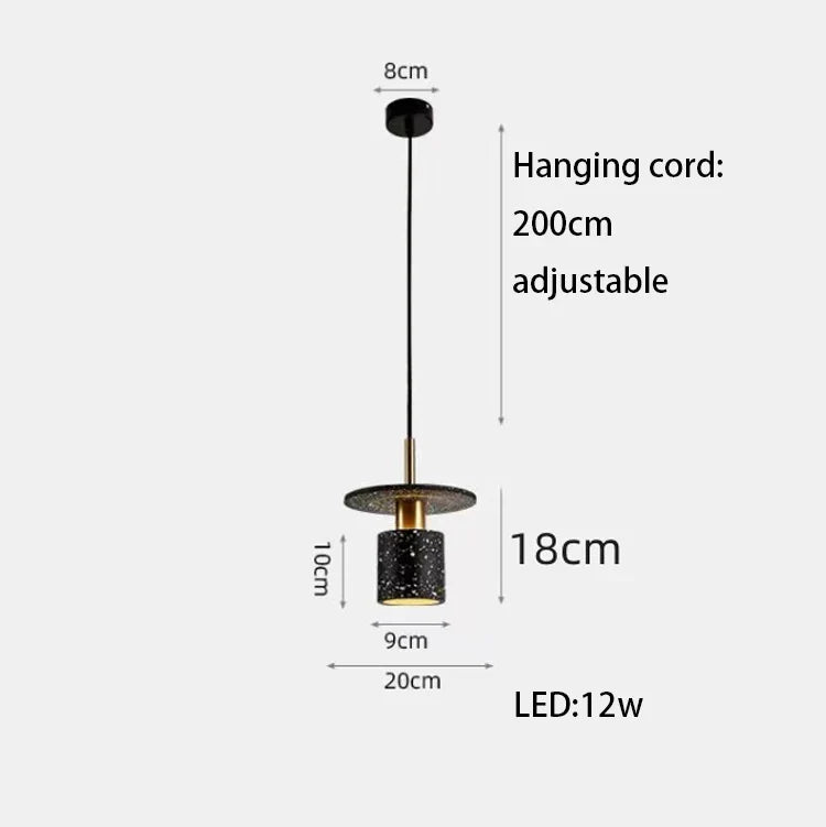 DecorBites™ LED Marble Stone Pendant Light for Dining Room