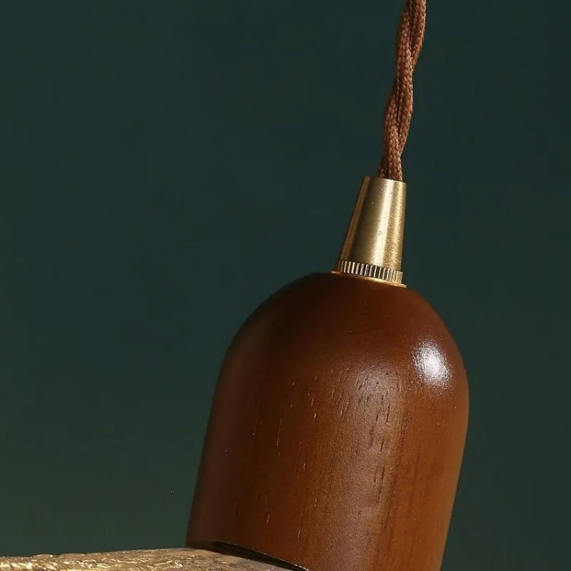Copper Glass Pendant Light Polished Bar Style