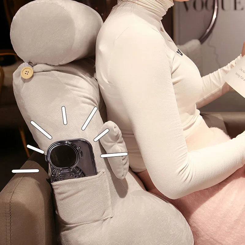 DecorBites™ Dumb Duck Square Back Cushion: Comfortable Support for Cervical Spine