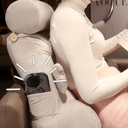 DecorBites™ Dumb Duck Square Back Cushion: Comfortable Support for Cervical Spine