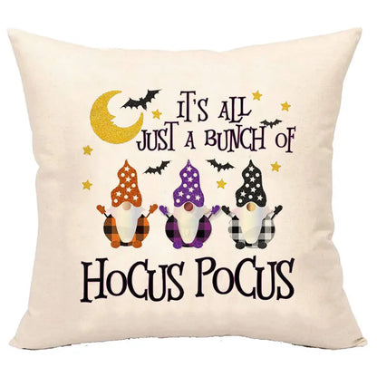 DecorBites™ Halloween Linen Cushion Cover for Living Room Decor and Sofa - Trick or Treat
