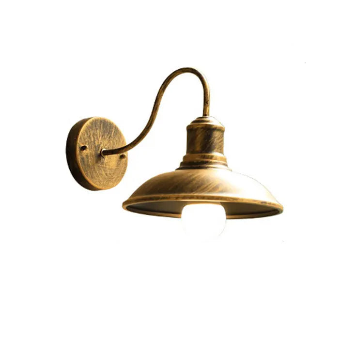 وحدة إضاءة حظيرة خارجية بتصميم عنق الإوزة باللون الأسود من DecorBites™ للفناء/المرآب/الحمام