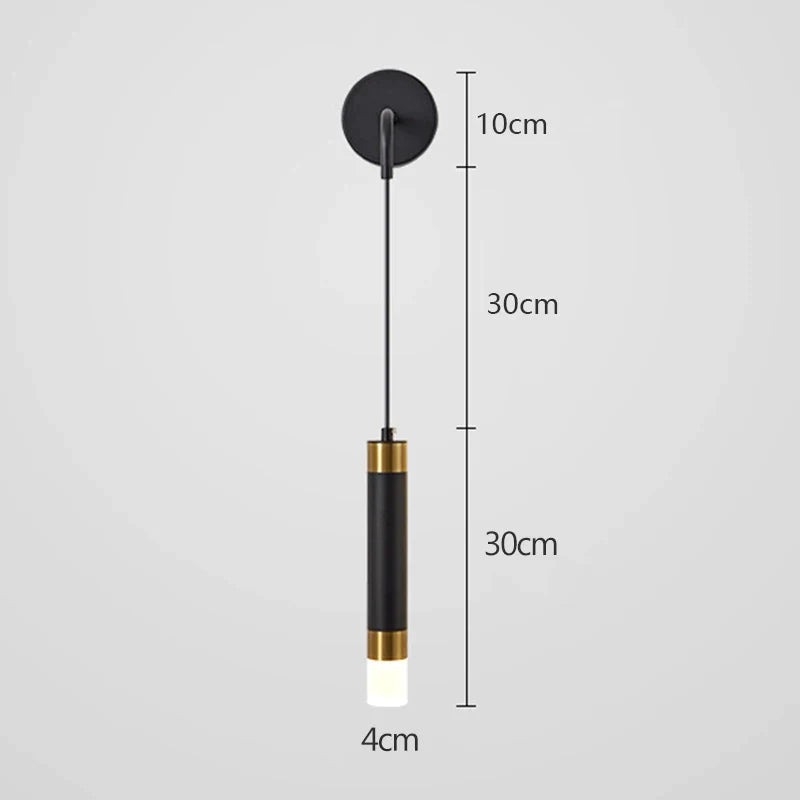 DecorBites™ Gold LED Wall Lamp: Luxurious Nordic Spotlight for Home Bedside, Living Room, Bed Wall Light