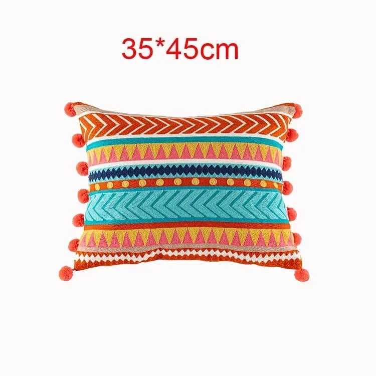 DecorBites™ Embroidered Flower Boho Long Cushion Covers for Bedroom and Sofa