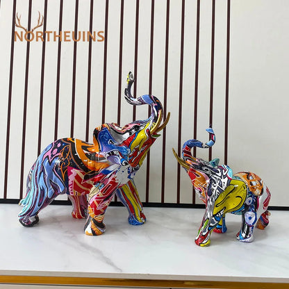 DecorBites™ Elephant Resin Art Statue Collection for Home Office Decor