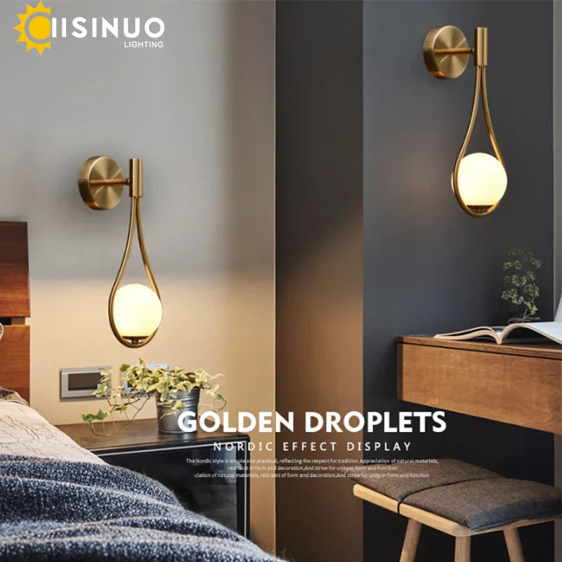 Gold Nordic G9 Bulb Hallway Wall Sconce