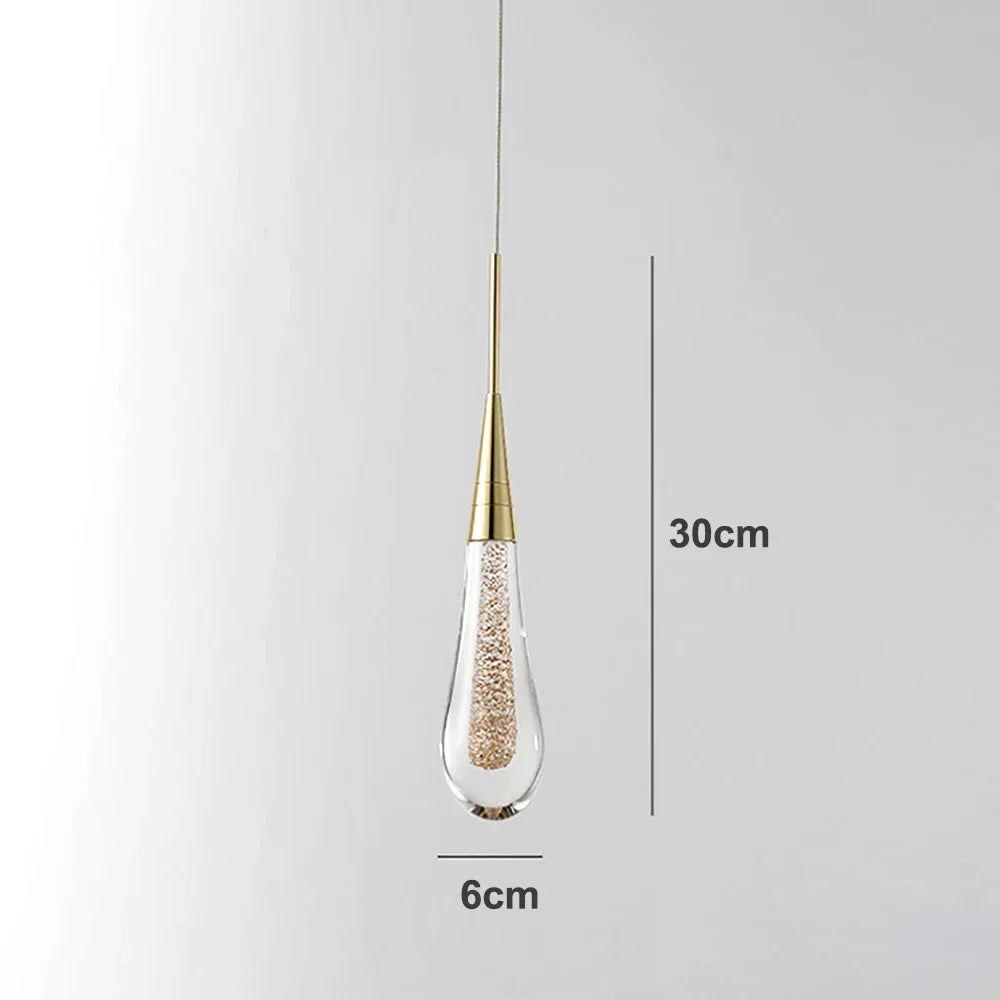 Post-Modern Crystal Teardrop Glass Pendant Light