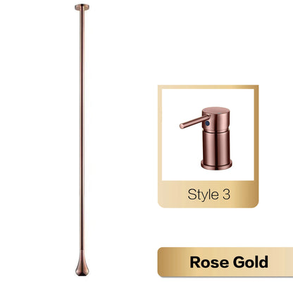 Luxury brushed Gold bathroom Ceiling faucet