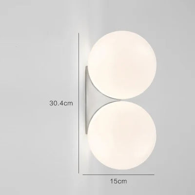 ديكوربايتس™ مصباح حائط فني على شكل كرة زجاجية لغرفة النوم في الممر، ديكور بسيط، إضاءة LED بجانب السرير