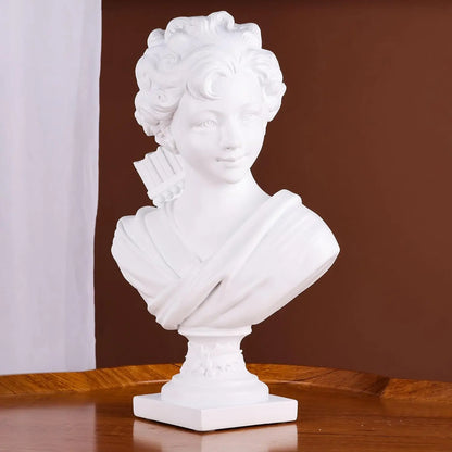 DecorBites™ 12.2" Cupid Statue Plaster Sculpture for Painting Practice and Home Decor