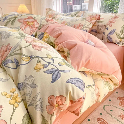 Juego de cama DecorBites™ Cozy Cotton: Funda nórdica de 160 x 210 cm para adultos, cálida y suave.