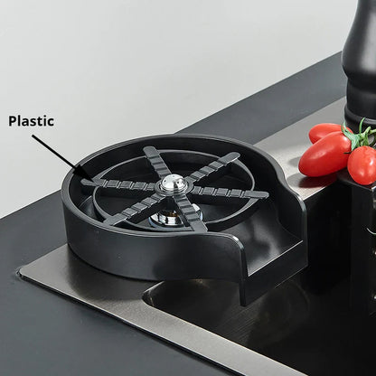 Grifo enjuagador de vasos DecorBites™: Lavavasos y jarras automáticos para fregadero de cocina