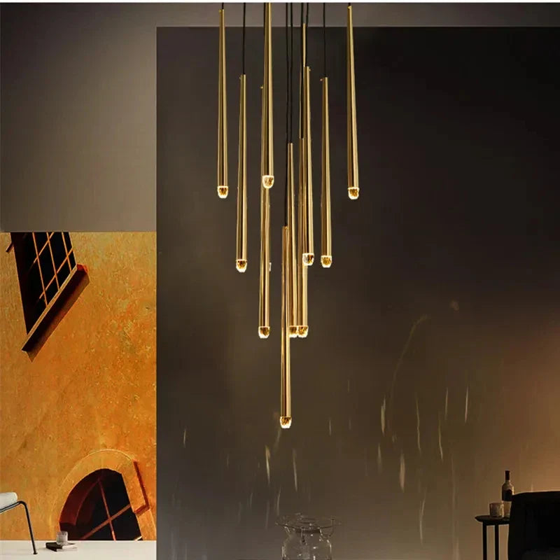 Dimmable LED Ceiling Light 14-Head Round Gold