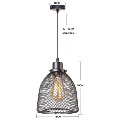 ثريا DecorBites™‎ المعدنية السوداء ذات القفص المعلق للديكور المنزلي العصري