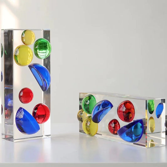 DecorBites™ Colorful Crystal Sphere Half Round Home Decoration Ornament