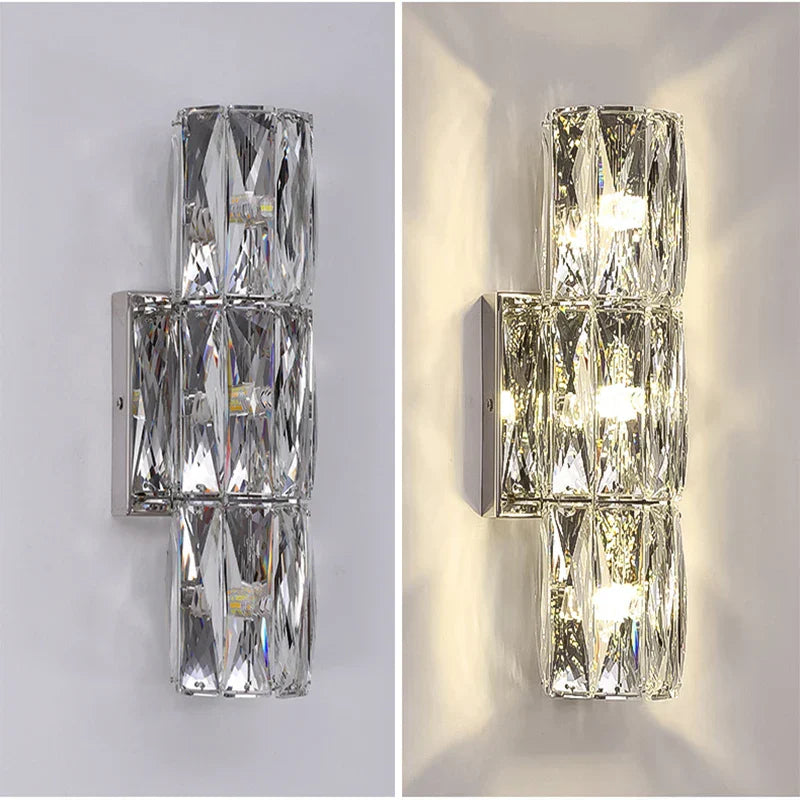 DecorBites™ Crystal Wall Lamp: Elegant Post-Modern Light for Dining Living Study Room