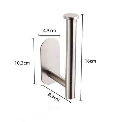 DecorBites™ Brushed Gold Stainless Steel Toilet Paper Holder Kitchen Bathroom Tissue Rack Stand