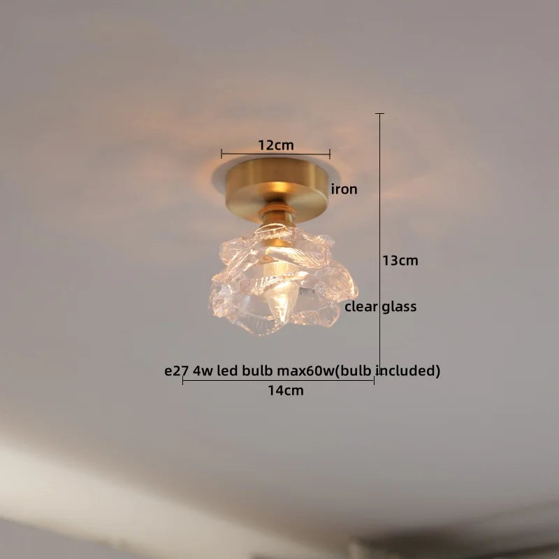 DecorBites™ Glass LED Ceiling Light for Corridor Balcony Modern Indoor Lighting