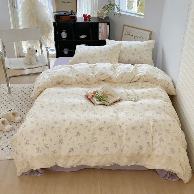 Lavender Lace Bedding Set
