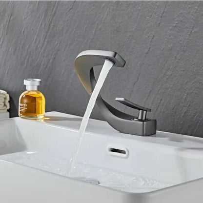 DecorBites™ Black & Gold Basin Faucet: Brushed Gold/Nickel/Chrome Mixer Tap, Hot & Cold Water