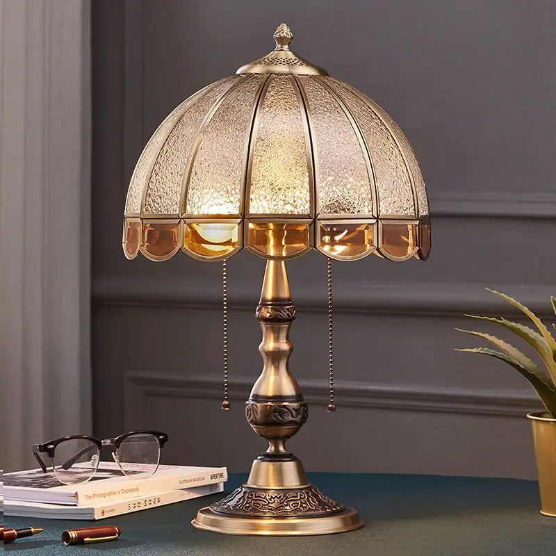 Decorbites™ Luxus Kupfer Schreibtischlampe für Schlafzimmer Stehlampe für Wohnzimmer LED Beleuchtung für Leseecke