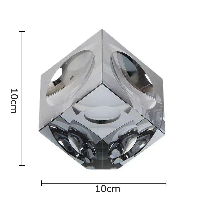 Adorno de escritorio DecorBites™ Estatua de cubo de cristal - Escultura decorativa creativa para habitaciones