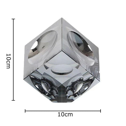Adorno de escritorio DecorBites™ Estatua de cubo de cristal - Escultura decorativa creativa para habitaciones