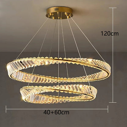 DecorBites™ Crystal Chandelier: Modern Home Interior Lighting, Living & Dining Room Pendant Lights
