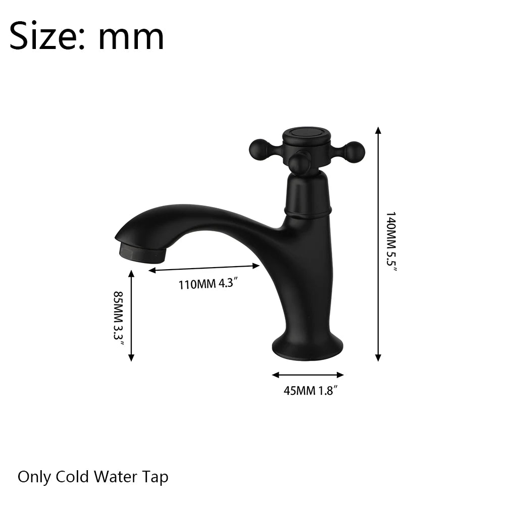 Antique Brass Bathroom Faucet Single Lever
