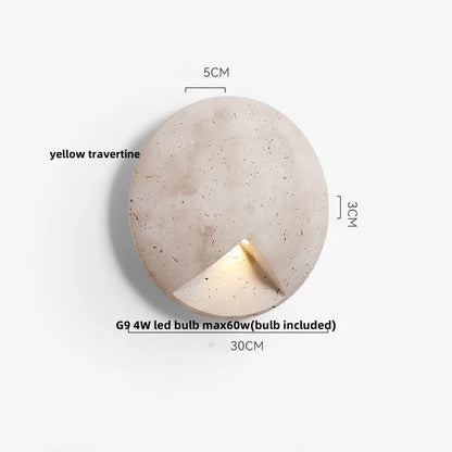 DecorBites™ Double LED Wall Lamp Sconce Yellow Cave Stone Iron Canopy Mirror Light