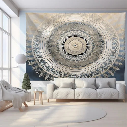 Decobites Mandala Flower Tapestry: Retro Cool Nordic Style Wall Decor