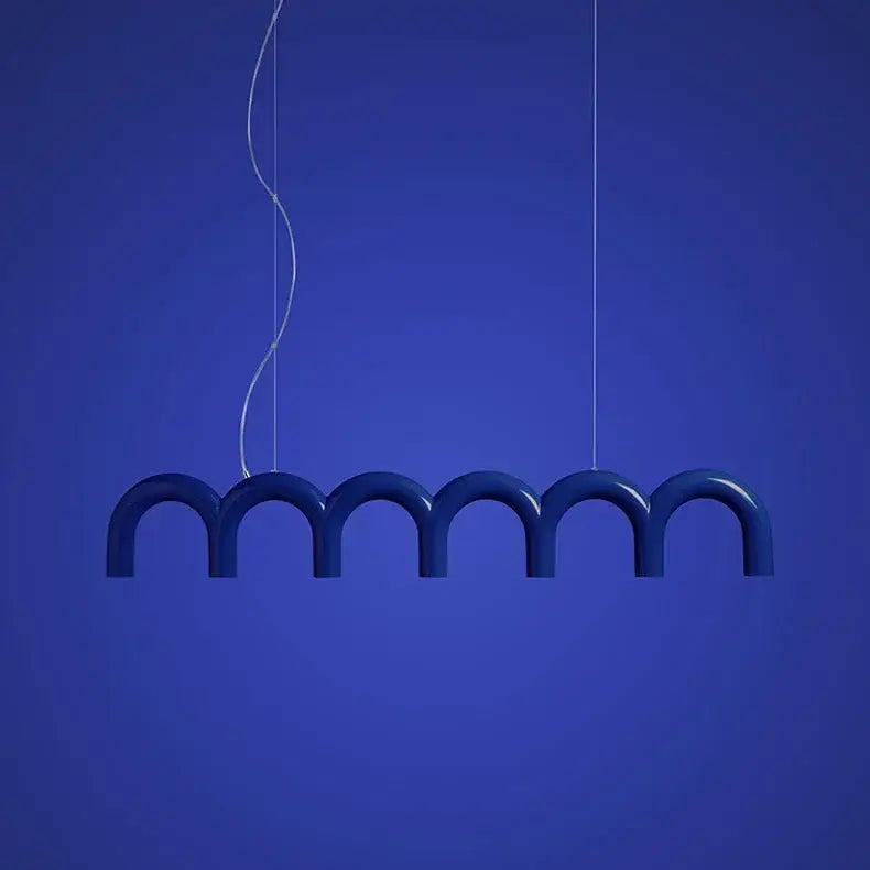 DecorBites™ Modern LED Arch Chandelier in Black/White/Orange/Blue