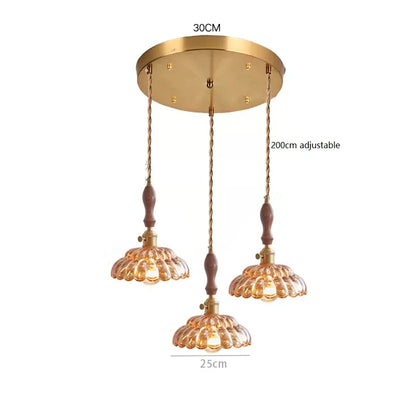 DecorBites™ Japanese Vintage Glass LED Pendant Lamp for Home Decor