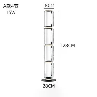 DecorBites™ Glass LED Floor Lamp: Modern Nordic Design for Living Room and Bedroom Decor