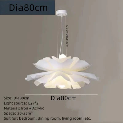 DecorBites™ Acrylic Flower Chandelier LED Pendant Light for Dining and Bedroom Decor