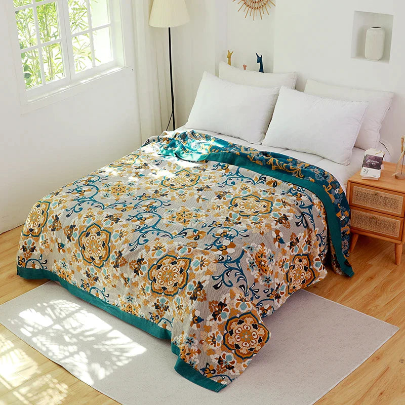 غطاء أريكة وكرسي من القطن من DecorBites™ - مفرش سرير على الطراز البوهيمي الشمالي