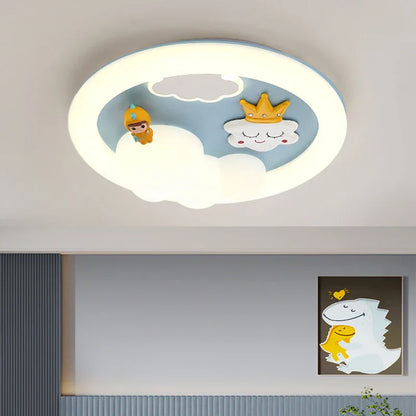 DecorBites™ Kids Ceiling Light: Minimalist Pink Blue Lamp for Bedroom or Living Room