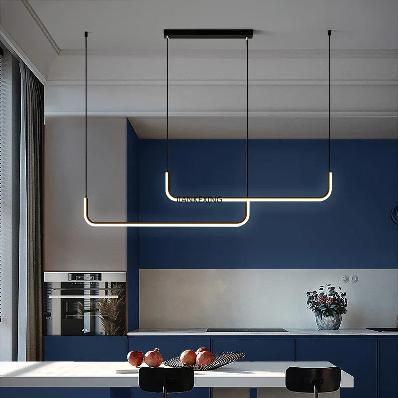 Black Gold Dimmable Chandelier