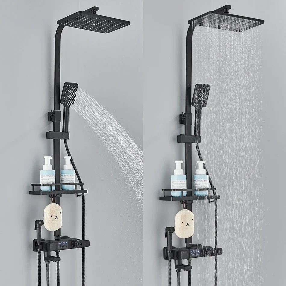 DecorBites™ Digital Display Shower Faucet Set with Rain Shower Head