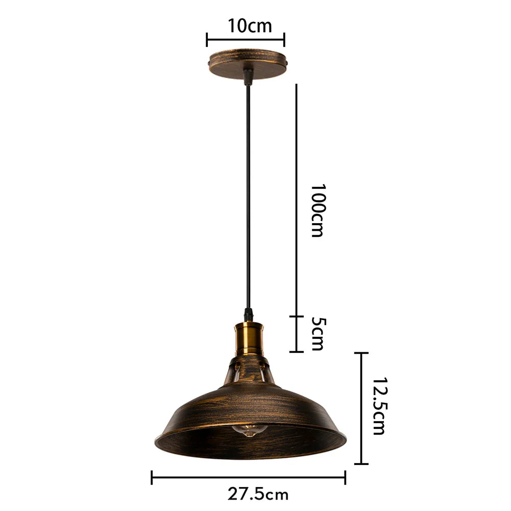 Industrial Vintage Black Iron Pendant Light