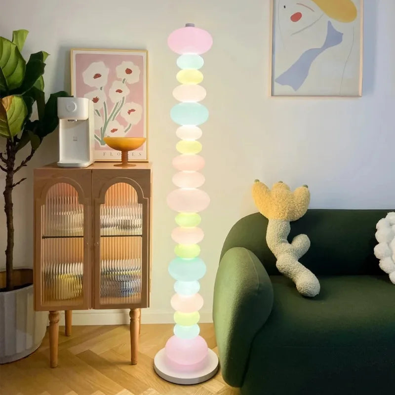 Decorbites™ Luz de Suelo con Cuentas Glowbule: Lámpara de Vidrio Dulce para Dormitorio, Sala de Estar, Habitación de Niños
