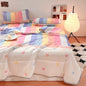 Decobites Double-Sided Cool Comforter Set: Ice Silk Duvet, Fitted Sheet, Pillowcase