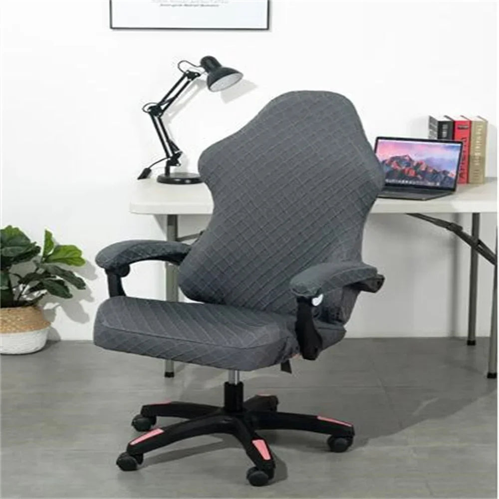 Decobites High Back Armchair Cover: Elastic Accent for Office Computer Game Solid Chair