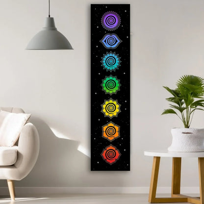 Decobites Rainbow Chakras Tapestry for Meditation and Yoga Home Decor