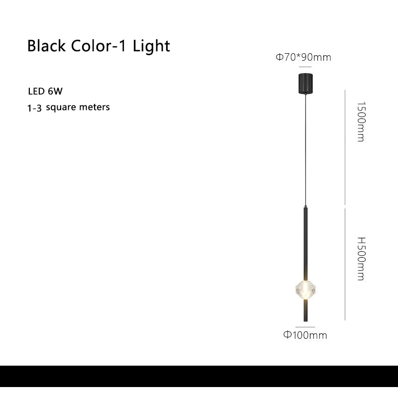 Lámparas colgantes de cristal cúbicas DecorBites™ para la decoración de dormitorios y salas de estar