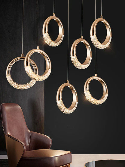 DecorBites™ Circle Ring LED Chandelier Light for Luxe Living Spaces