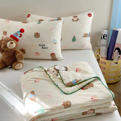 DecorBites™ Children Cartoon Summer Cooling Quilt - Double Bed Breathable Thin Blanket Duvet