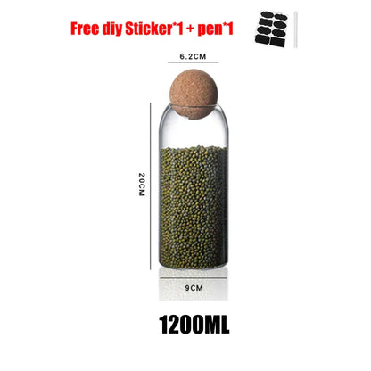 DecorBites™ Glass Bottle Dispenser Set: Jars, Shampoo, Olive Oil, Makeup Jar