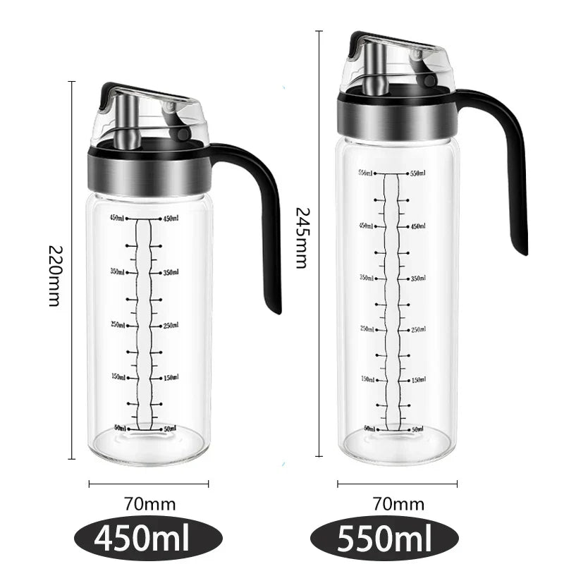 DecorBites™ Durable Automatic Oil Bottle for Soy Sauce Vinegar Seasoning Storage