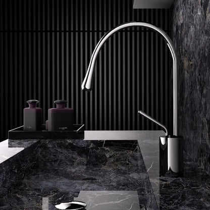 Brushed Gold Bathroom Faucet Brass